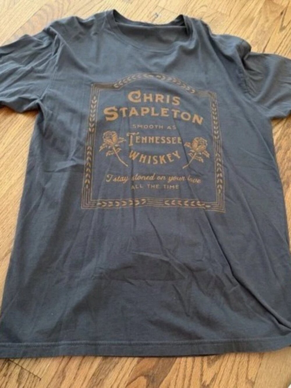 Chris Stapleton Graphic T-shirt Gray Country Music Unisex Concert Fan Tee